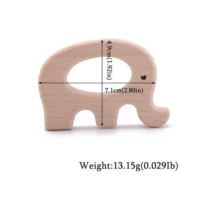 1pc Baby Teether Wooden Animal Pacifier Pendant BPA Free Beech Koala Rodent Baby Gym Accessories Teeth Pendant Children'S Goods