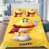 Exquisite 3D M&M Wallpaper Chocolate Digital Printing Bedding Set Duvet Cover Comforter Bed Adult Girls Boys Gift