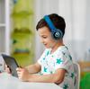 PowerLocus Buddy BlueRed Wireless LED MicroSD AUX Headphones for Kids