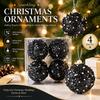 Western Style Foam Christmas Ornament Balls, Set of 4