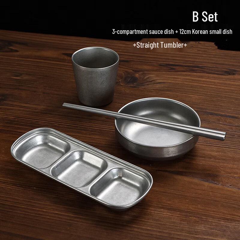 

Wutuo Vintage 304 Stainless Steel Dining Set