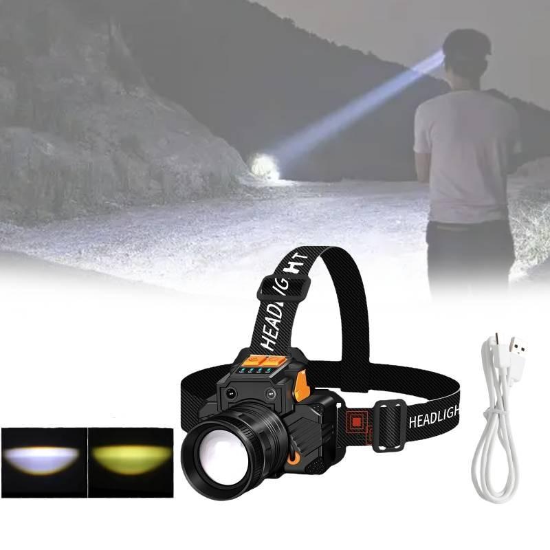 Gesture Sensing Led Headlamp Zoomable Beam Powerful Light Night Fishing Lights