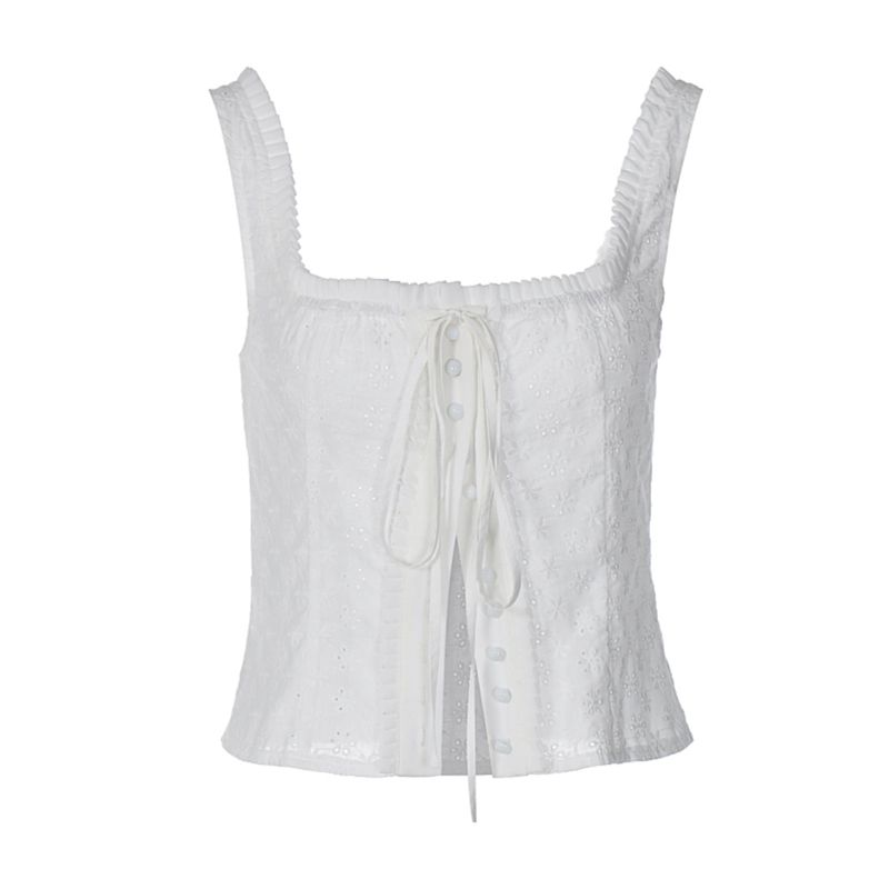 Lace Cutout Sexy Square Collar Slimming Short Top Lace