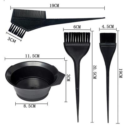 4-Piece Hairdressing Tool Set: Dyeing Bowl & Comb Kit for Home Use