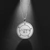 LIKGREAT Lesser Key of King Solomon Occult Sigil 72 Demon Charm Medalion Necklace for Men Women Stainless Steel Magic Talisman