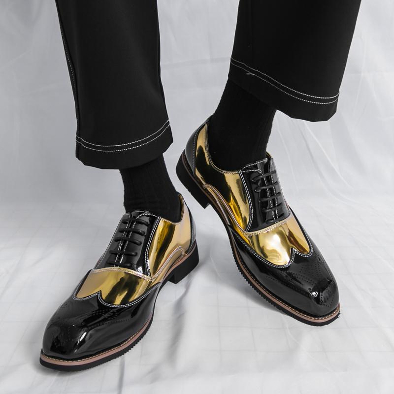 Fashion Fashion Men Dress Shoes Formal Business Dating Party Oxford Shoes Brand Leather British Style Lace-up Comfortable Pointed Shoes