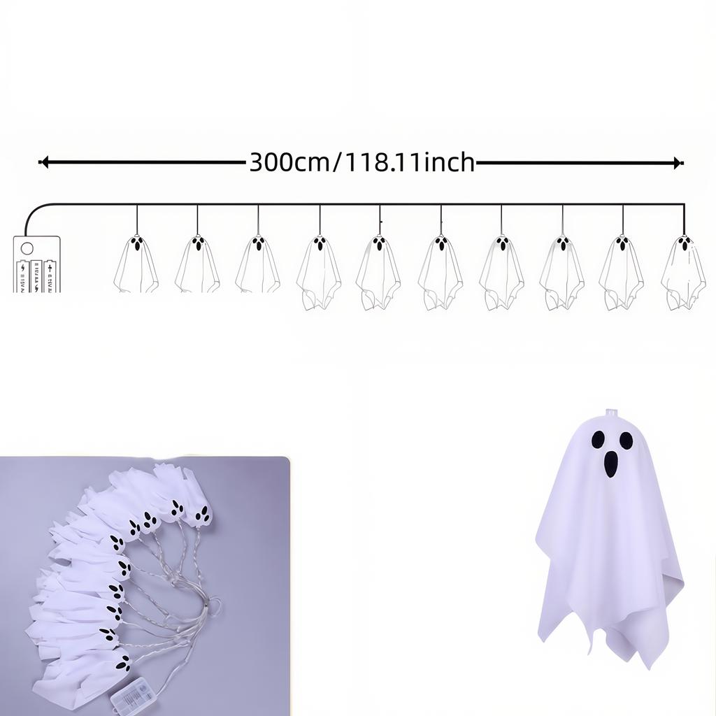Halloween Lights  Ghost Ice Bar Lights. Ghost Curtain Lights. Halloween Lights - Horror Decorations Batteries Not Includ