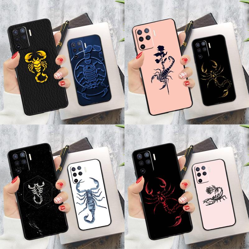 Animal Scorpio Phone Case For Oppo A74 A53 A54 A94 A15 A16 A17 A52 A72 A76 A96 A57S A58 A78 A98 Back Cover