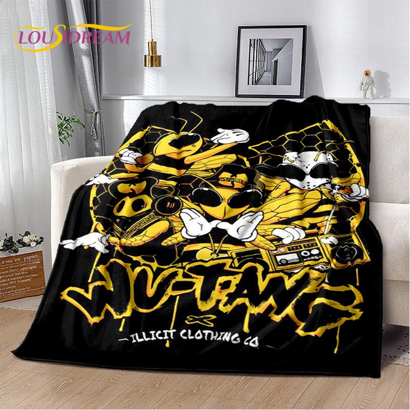 Wu T-TANG Clans Series Sign Soft Plush Blanket,Flannel Blanket Throw Blanket for Living Room Bedroom Bed Sofa Picnic Cover Kids