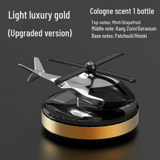 Intelligent Rotating Helicopter Solar Car Air Freshener Ornament
