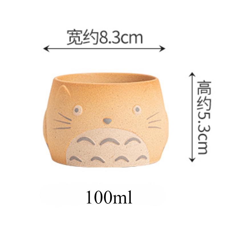 Niedliches Chinchilla Teetassenset Keramik Teeset Grobe Keramik Kung Fu Teetassen Roher Ton Kreative Keramiktassen