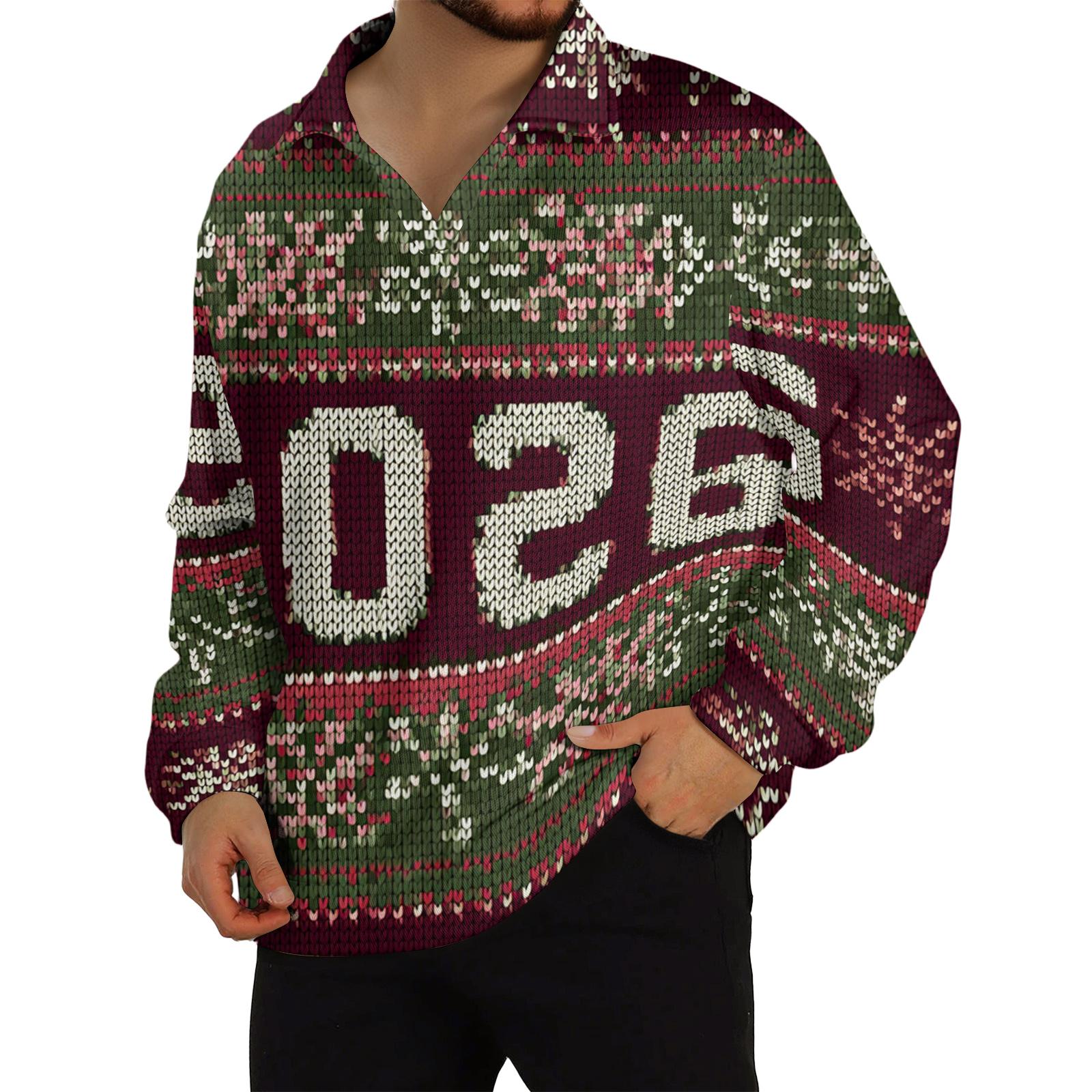 

Мужской повседневный трикотажный базовый топ с длинным рукавом и воротником XXXL