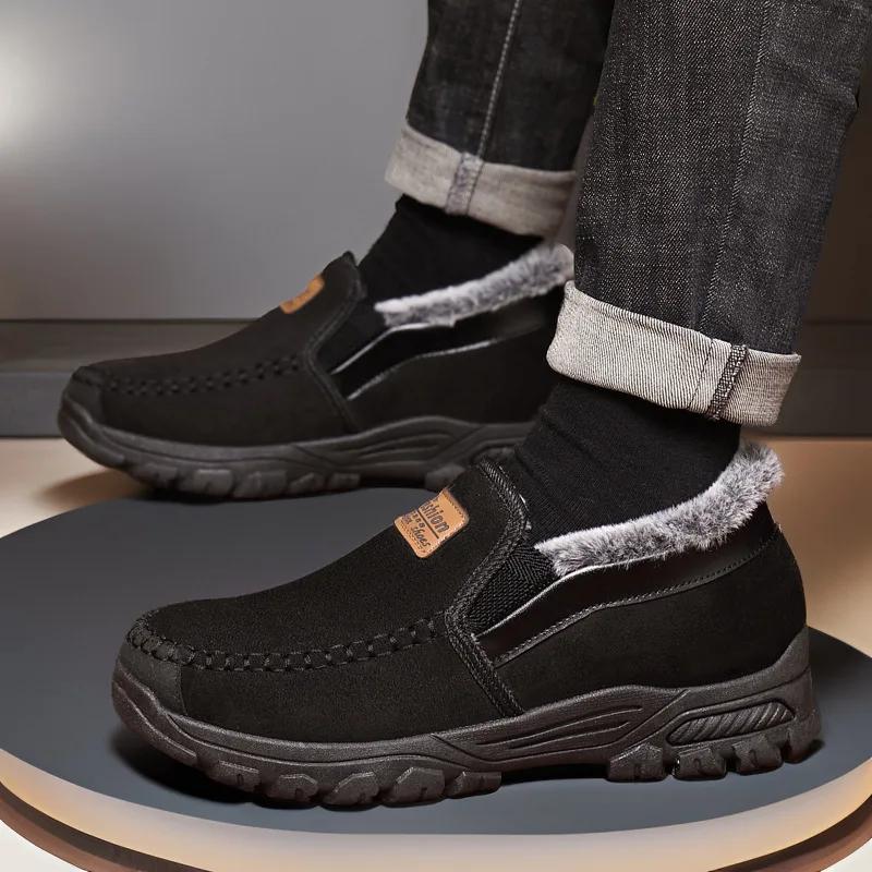 New Men's Cotton Shoes Fashion Plush Snow Boots Men Non Slip Casual Sports Shoes Comfort Outdoor Men Ankle Boots Big Size 39-48
