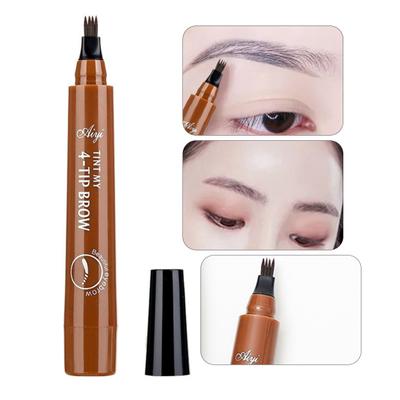 5ML Sıvı Kaş Kalemi Uzun Ömürlü Çok amaçlı Kalıntı içermeyen Pratik 4-Çatal Kaş Dövme Kalemi Bayanlar için
