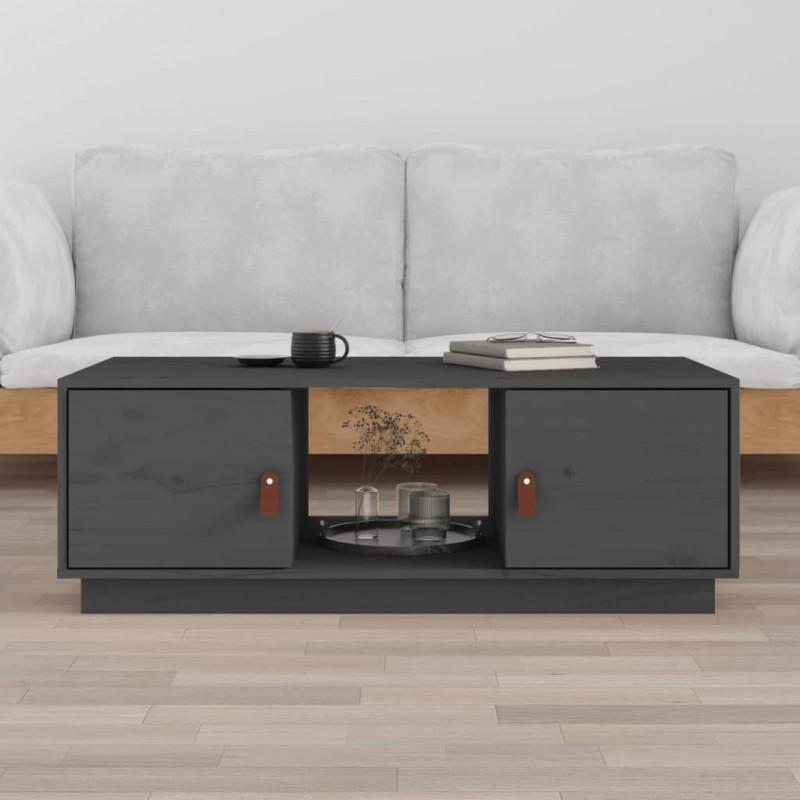 Day and Night - Day and Night Solid Gray Pine Wood Coffee Table 100x50x35 Cm