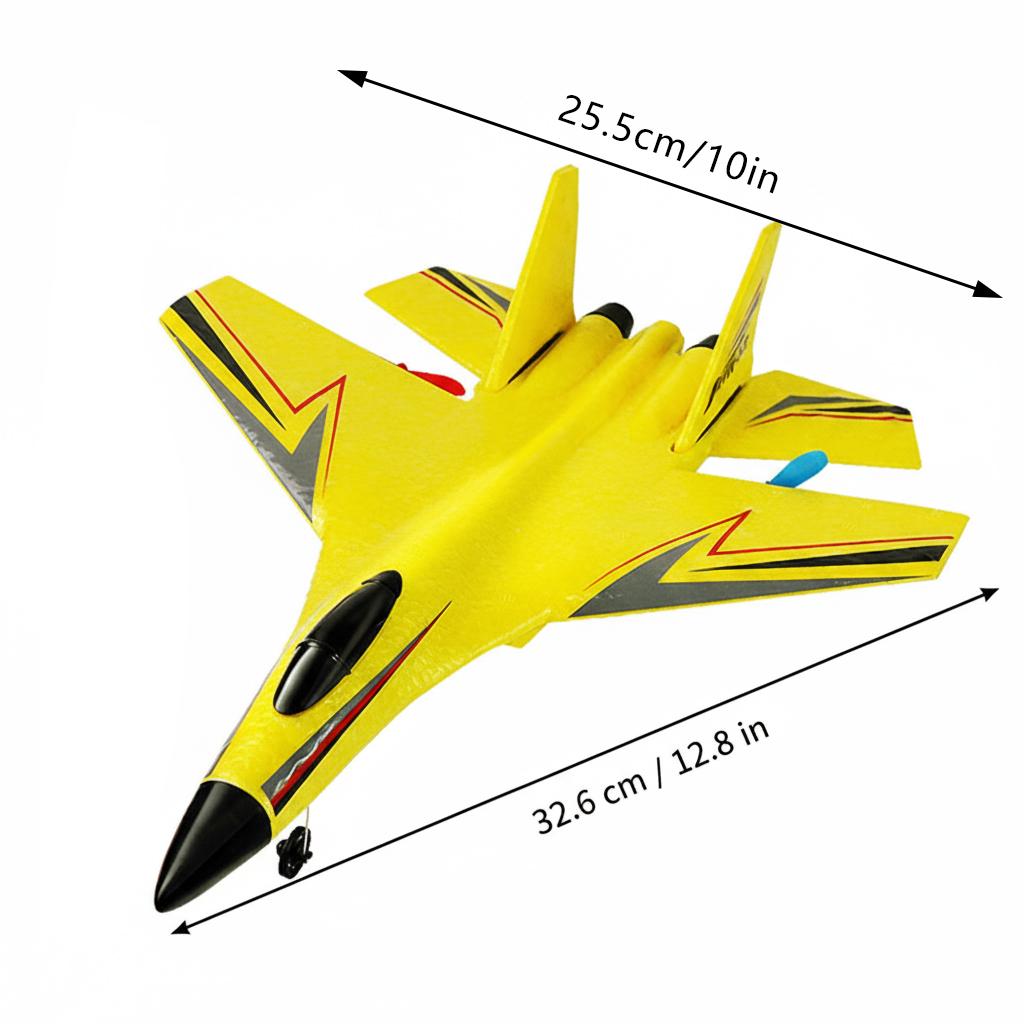 Remote Control Foam Glider Plane Two Channel RC Aircraft with LED Night Flight Lights for Kids Outdoor Flying Toy