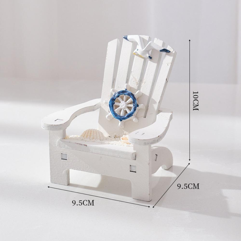 Mediterranean Style Beach Chair Figurines Mini Chair Decoration Ornaments  Photography Props