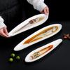 Unregelmäßige Keramik-Fisch-Servierplatte