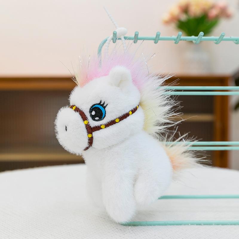 Süßer süßer Pony-Anhänger Plüschtier Puppe Pony-Taschen-Anhänger Schlüsselanhänger Stoffpuppe