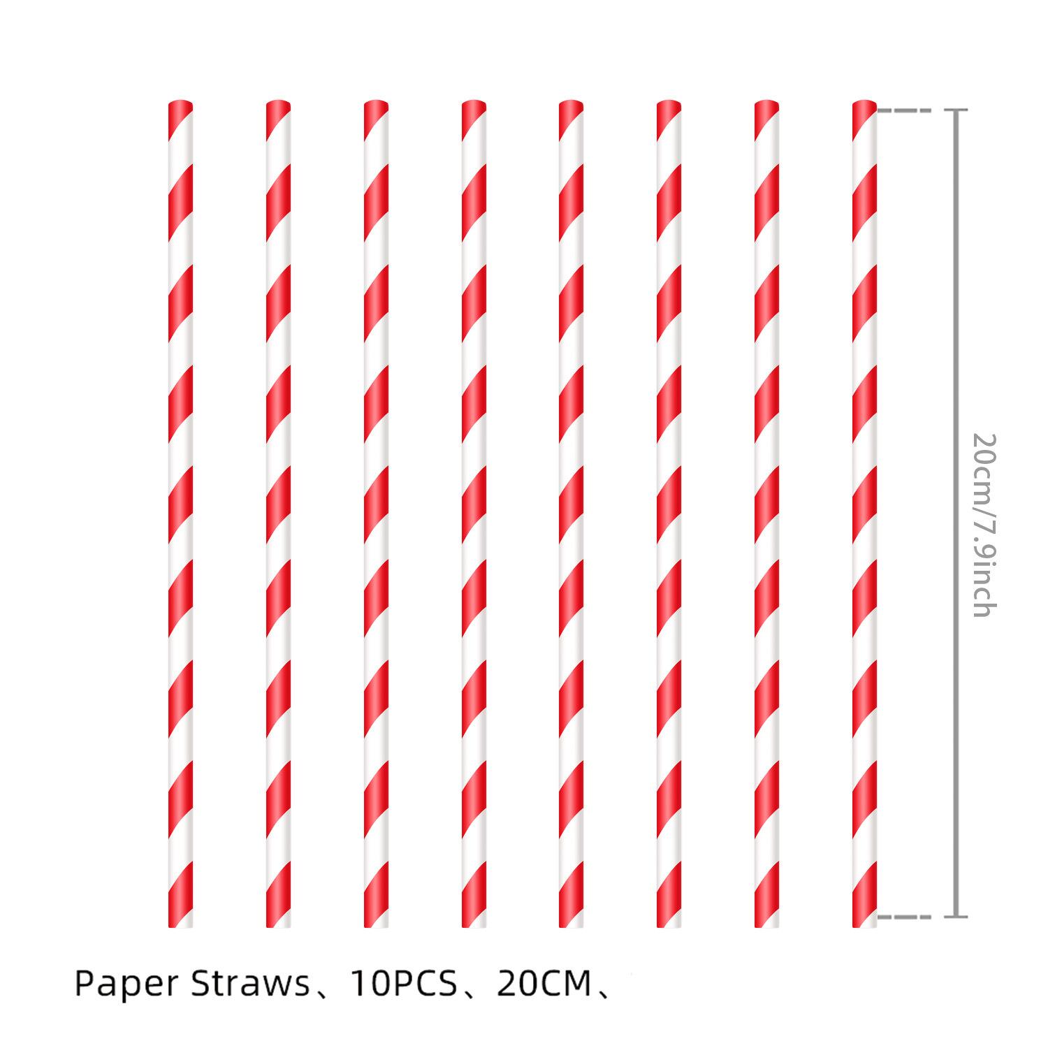 

Mickey Mouse Themed Party Supplies Birthday Decorations Party Arrangements Props Paper Plates Paper Cups Tablecloths Paper Towels red striped straw 10pcs