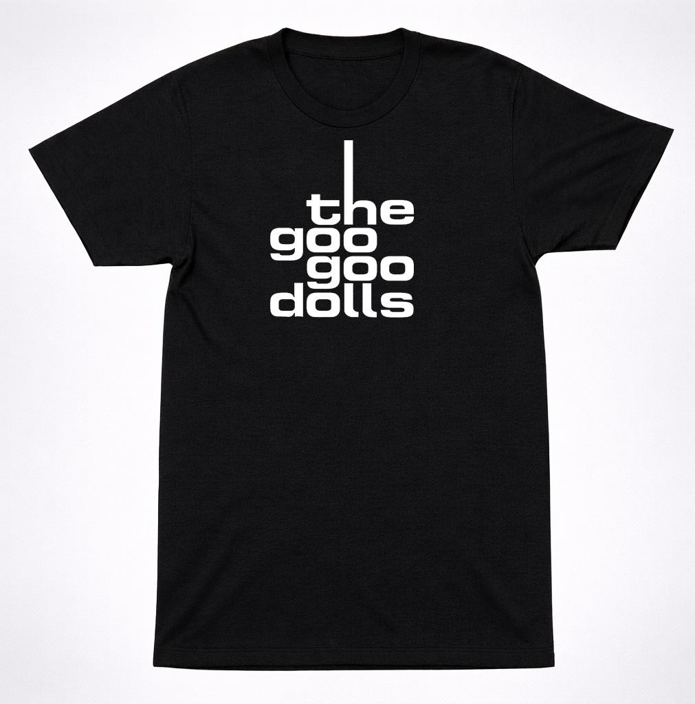 Goo Goo Dolls Logo Shirt Alternative Rock Band Minimal Black Graphic Shirt S разноцветный