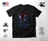 Midnight Garden Blue Skeleton T-Shirt Black Unisex S-2XL