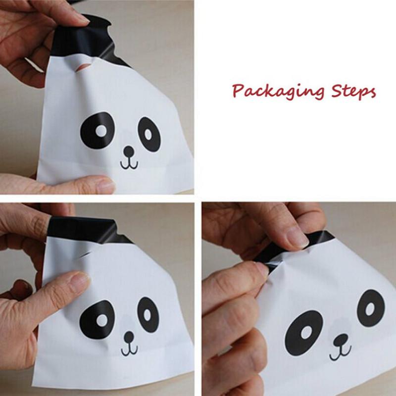 50pcs Cute Panda Cartoon Biscuit Bag Plastic Candy Cookie Food Cake Bags