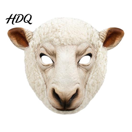 Realistic Animal Costume Accessory Mask Sheep Brown Bear Full Face Breathable Party Mask Cosplay for Halloween Props Hair Texture