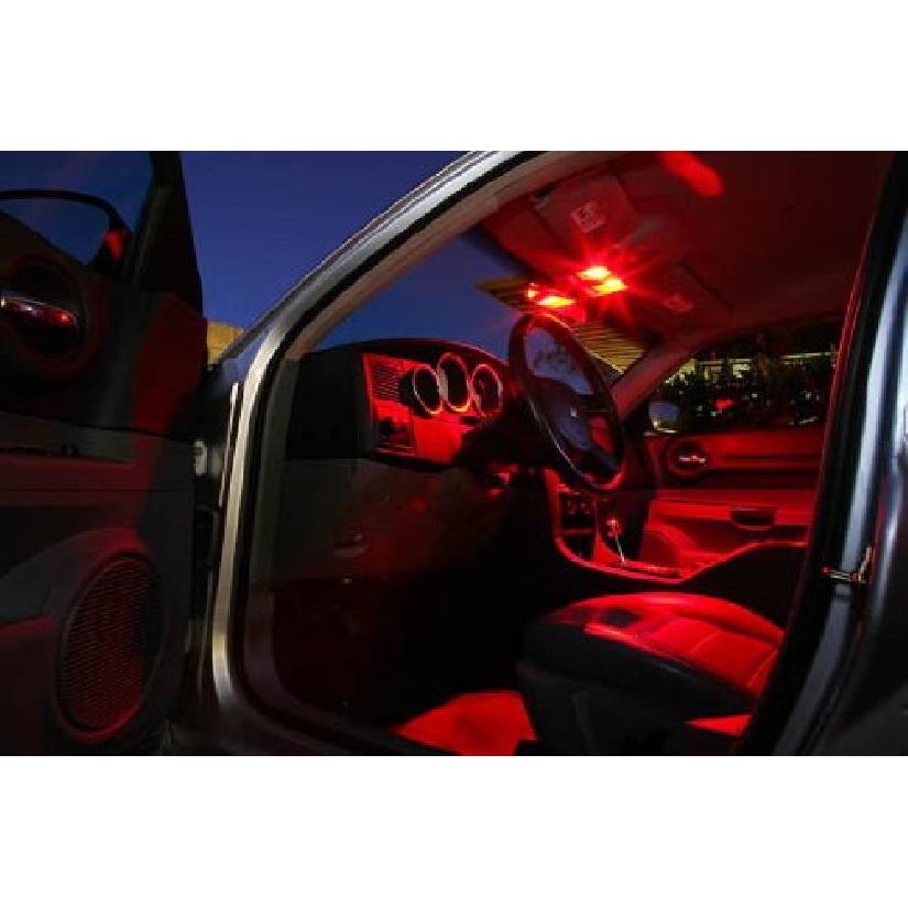 (2) Red 6-SMD LED Bulbs For Car Interior Dome Lights, 1.25" 31mm DE3175 DE3022