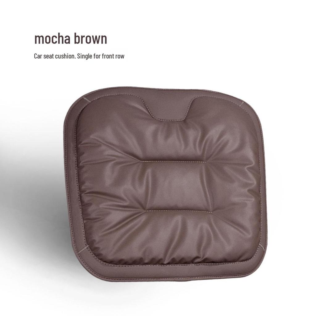Stain-Resistant Leather Car Seat Cushion Set: High-End Three-Piece for Front and Rear 
