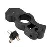 Motorcycle Lock Handlebar Grip Aluminum Protective Horn Lock for Braking SecurityBlack