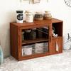 Glass Retro Solid Wood Tea Cup Tissue Storage Cabinet Japanese Cosmetics Desktop Storage Box Dustproof Figurine Display Cabinet