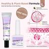 Saviland Nail Tips and Glue Gel 216 Toe Nail Short French Toe Brown Fake Toe Strong Nail for Nail Nail Nail Drill Nail File Buffer for Nail Art Kit