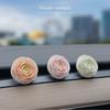 Air Outlet Flower Aromatherapy Car Decoration Gardenia Tulip Rose Peach Blossom Car Perfume Fragrant Stone Pendant