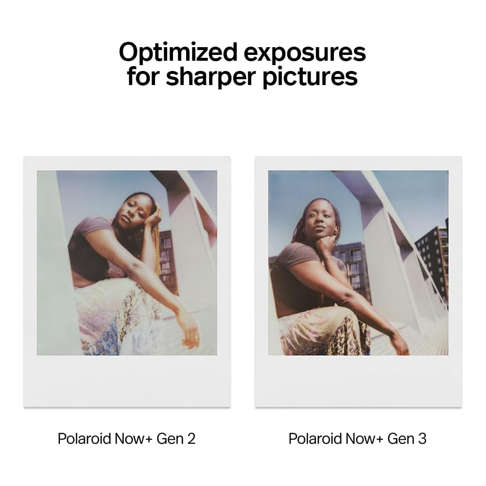 Polaroid Now+ 3rd Generation I-Type Instant Film Camera - Bluetooth Connected App Controlled - Camera Only, No Film (Black)