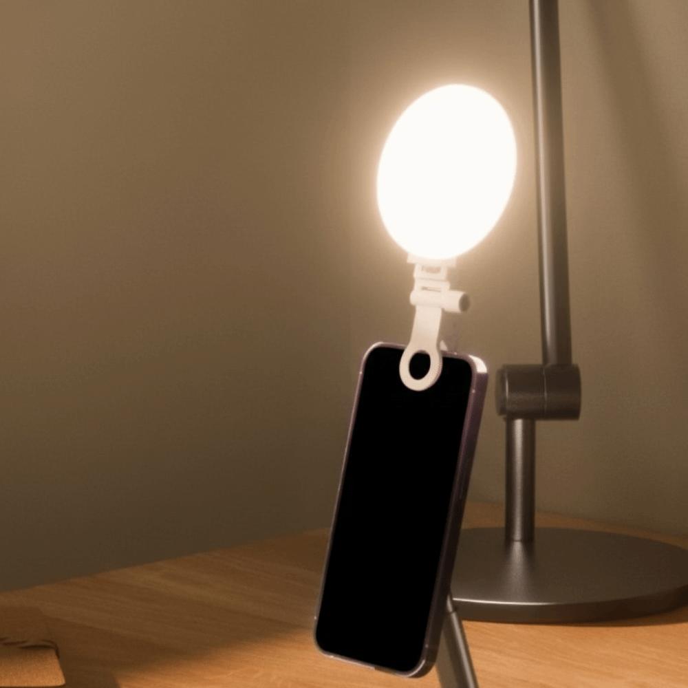 LED Fill 3 Color LED Clip Light Professional Handheld Phone Ring Light Rechargeable Clip On Clip Mount Light Live Streaming