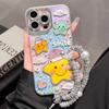 Star Smiling Face for Apple 16 Promax Mobile Phone Case 15 All-inclusive Cute 14 Feather Yarn 11 with Hanging Chain 12 High-end Female
