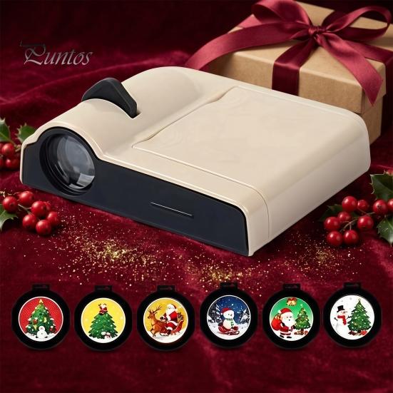 Energy Efficient Holiday Projector LED Christmas Lamp, 6/10/15/20 Festive Scenes Projector, Mini USB Decor Light Powered for Living Room, Bedroom,