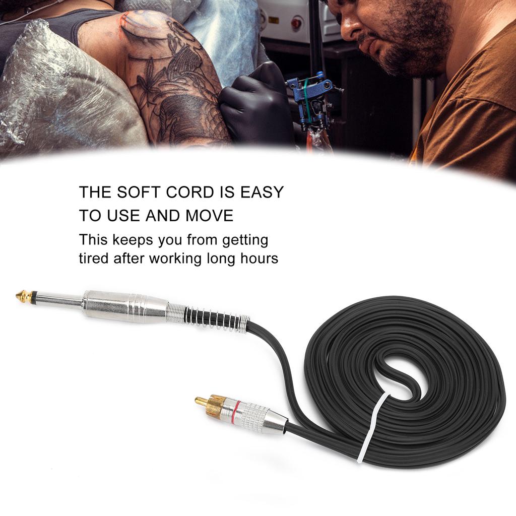Tattoo Machine Clip Cord Silicone Tattoo Power Supply Hook Line RCA Plug Accessory