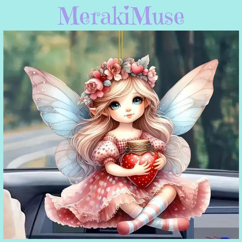 Unique Acrylic Car Pendant Charming Cartoon Design Versatile Home Decor Accessory