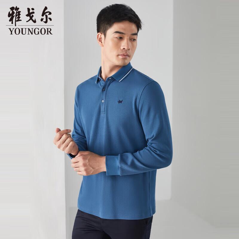 YOUNGOR Men s Long Sleeve Polo T-Shirt 2XL