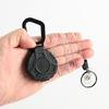 Heavy Duty Retractable Keychain Easy-to-pull Buckle Rope Elastic Keychain Anti Lost Keyring with Steel Retractable Cord