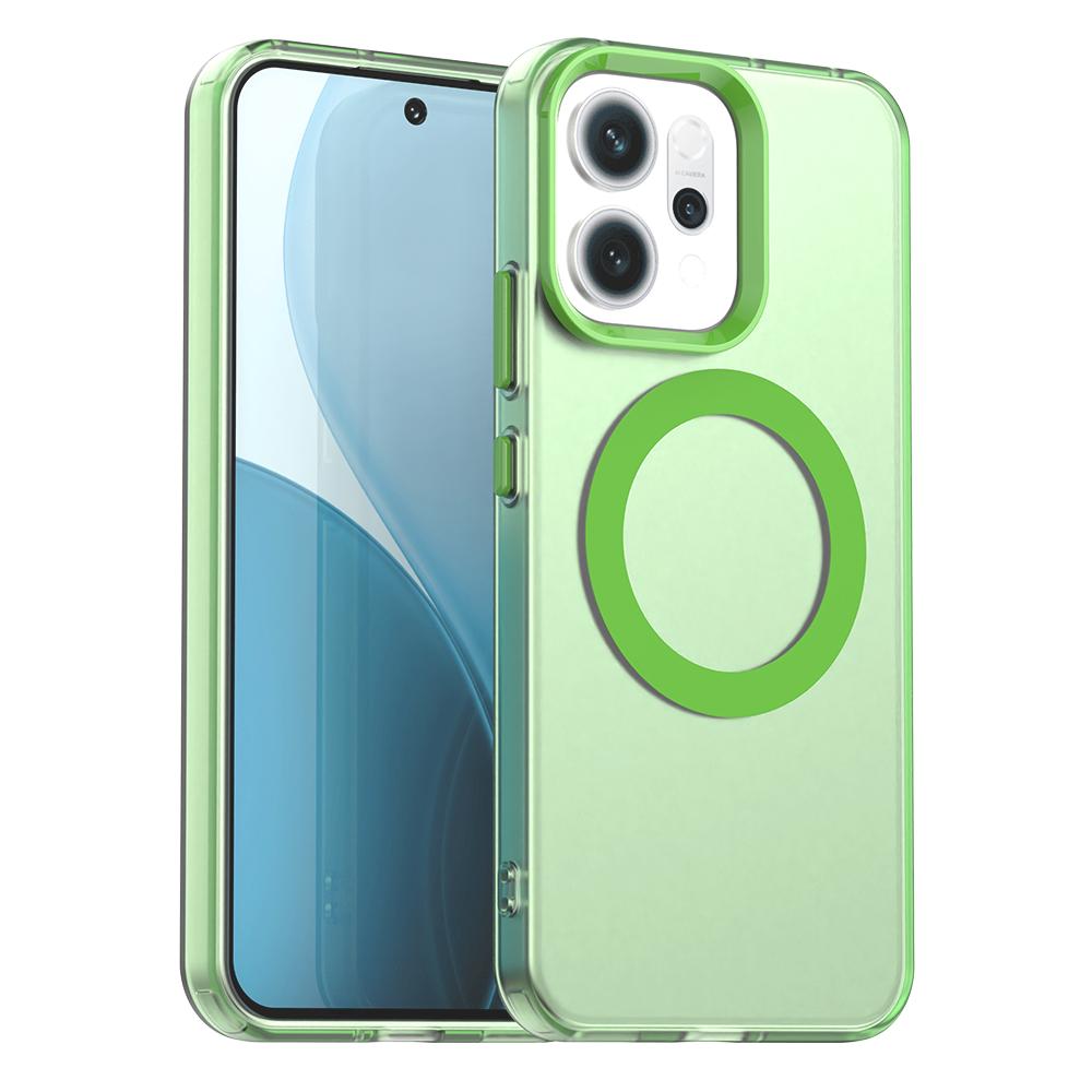 Funda Magnética Inalámbrica de Carga Para OPPO Reno 14F 14 Pro Reno14 F 5G Cubierta Colores Caramelo Carcasa Trasera Transparente Fundas Coque