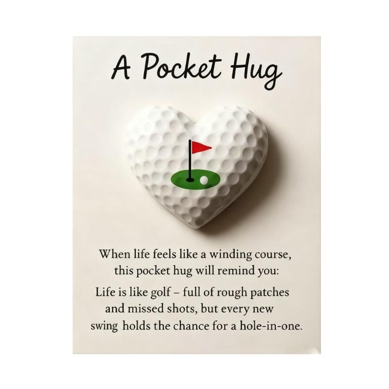 Portable Golf Motivational Card Plastic Pocket Sized Training Companion For Golfers