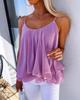 Summer Casual Spaghetti Strap Loose Chiffon Women's Tank Top