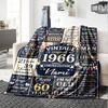 Vintage Celebration Blanket Personalized Name Soft Warm And Versatile For Sofa Bed Office And Travel Machine Washable Comfortable In All Seasons Best