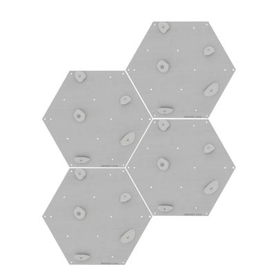 Kletterwand Würfel 4 Grau - Griffe Grau