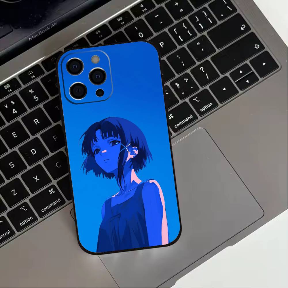 S-Serial Experiments L-Lain Phone Case For iPhone 17,16,15,14,13,12,11 Plus,Pro Max,XS,Soft Silicone Black Cover