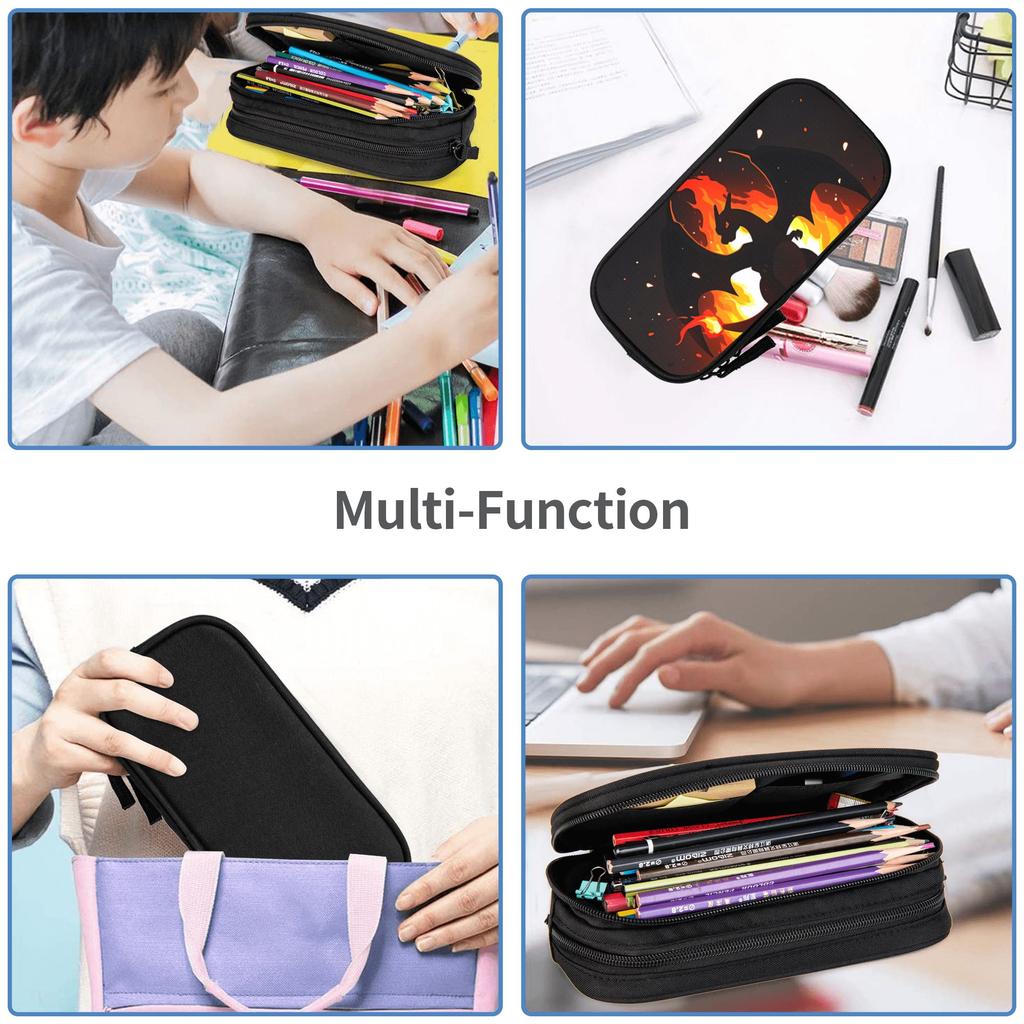 Custom charizard pokemon Large Capacity Bags for Child Handheld Study Bag for Boys Gilrs Kids