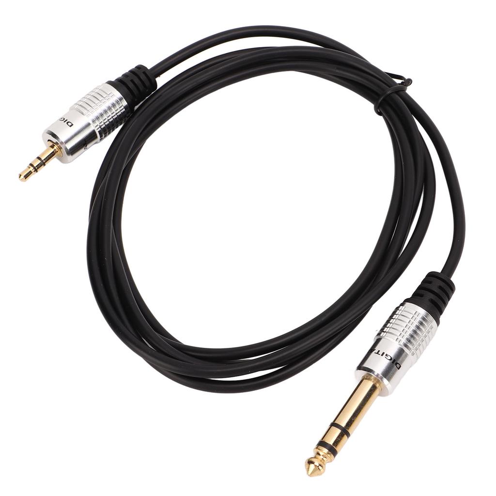 6.35mm to 3.5mm Cable Professional Stereo Microphone Adapter Cable for Speakers DVD Player Microphone 5.9ft